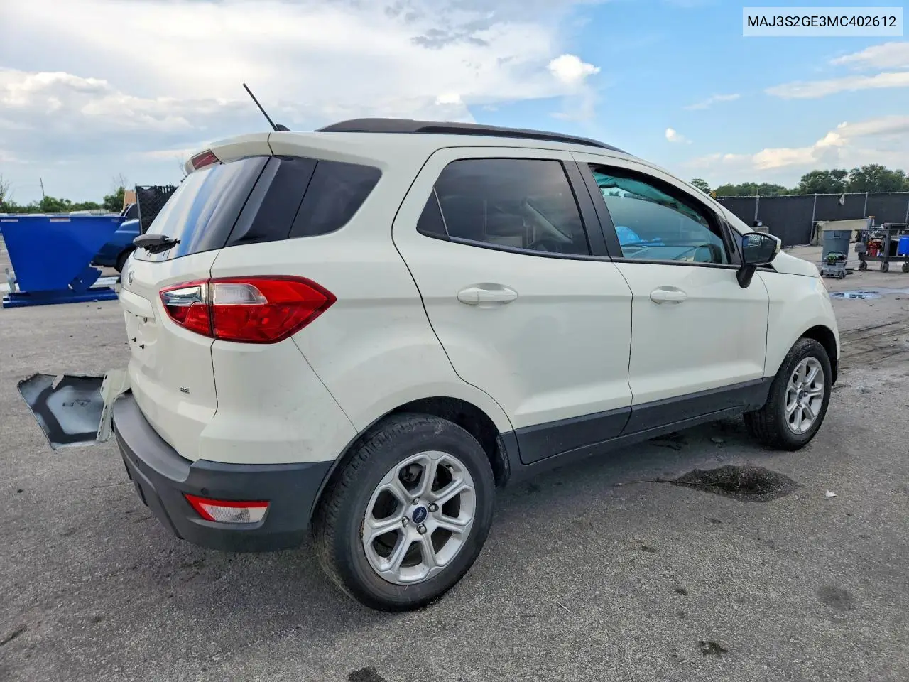 2021 Ford Ecosport VIN: MAJ3S2GE3MC402612 Lot: 61428866