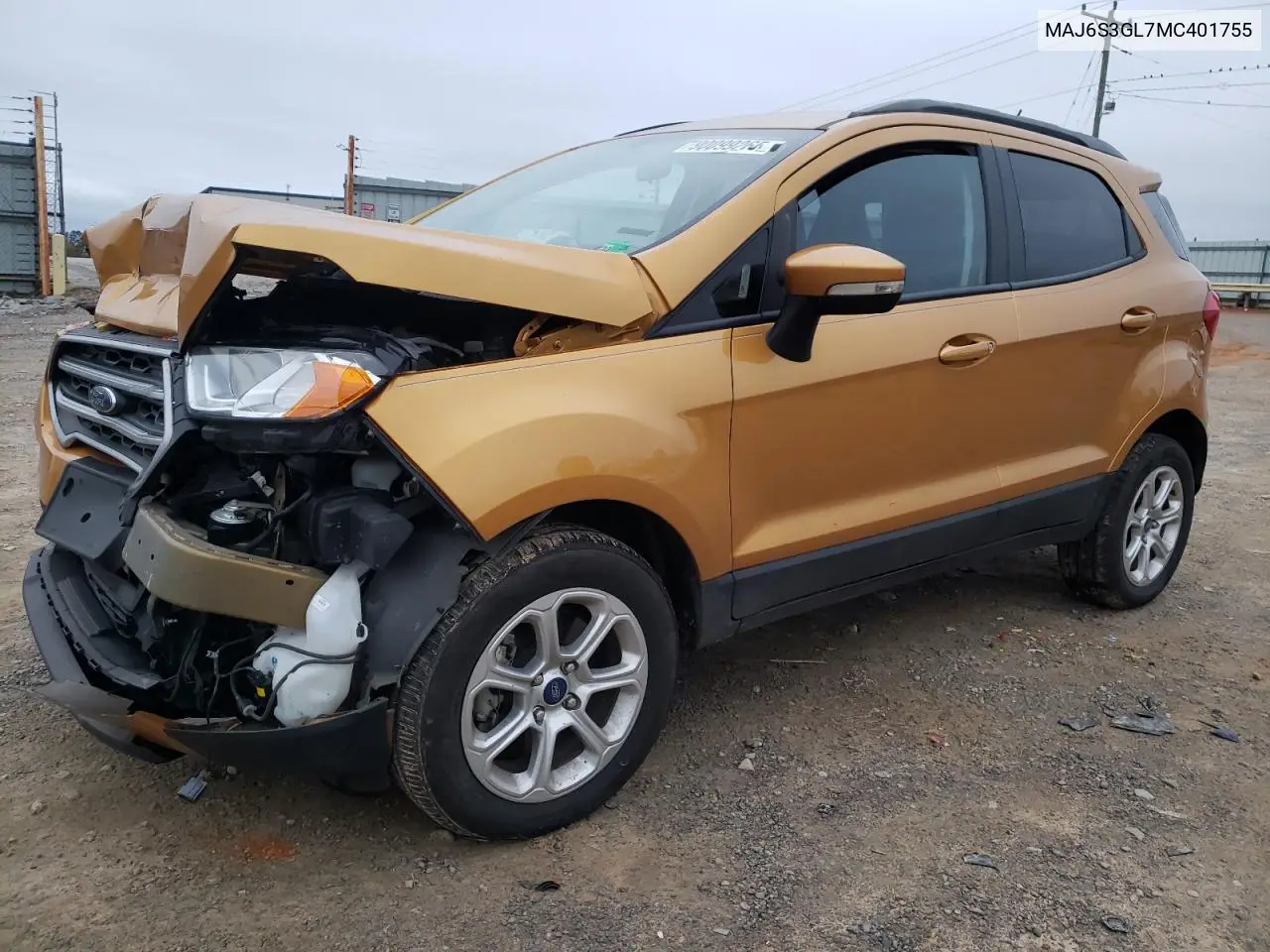 MAJ6S3GL7MC401755 2021 Ford Ecosport Se