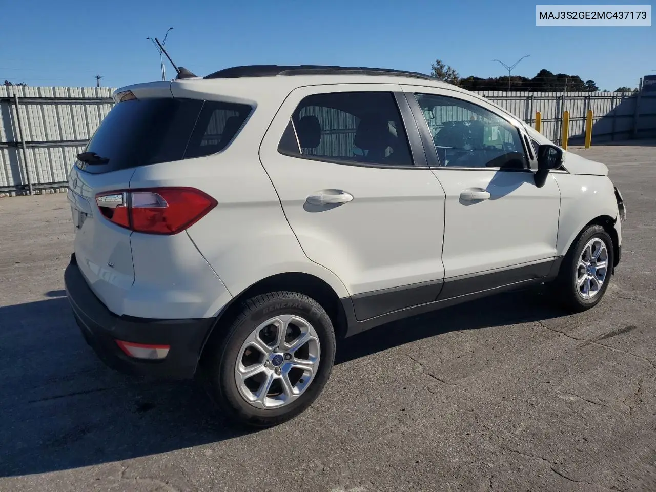 MAJ3S2GE2MC437173 2021 Ford Ecosport Se