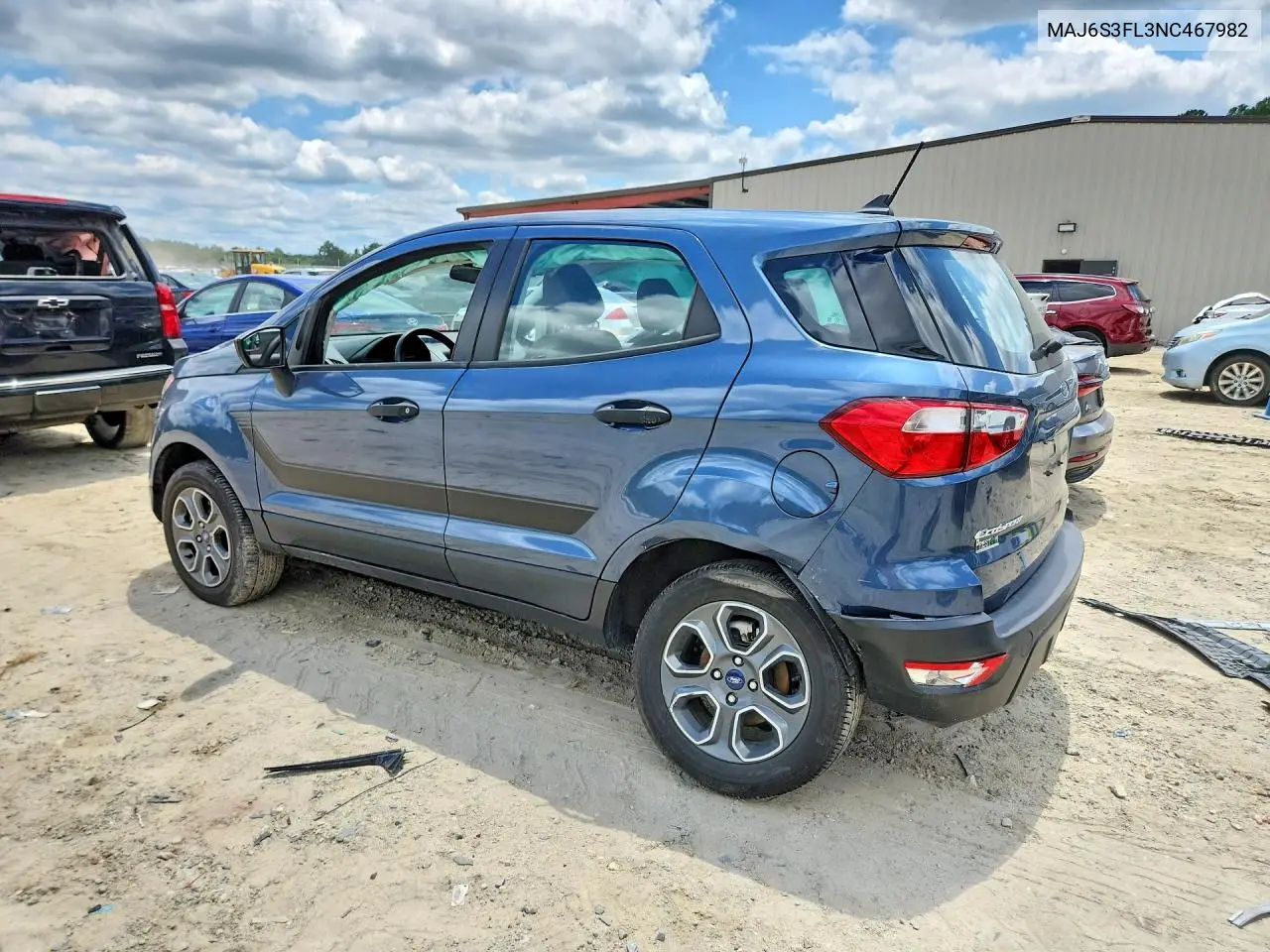 2022 Ford Ecosport S VIN: MAJ6S3FL3NC467982 Lot: 41632836