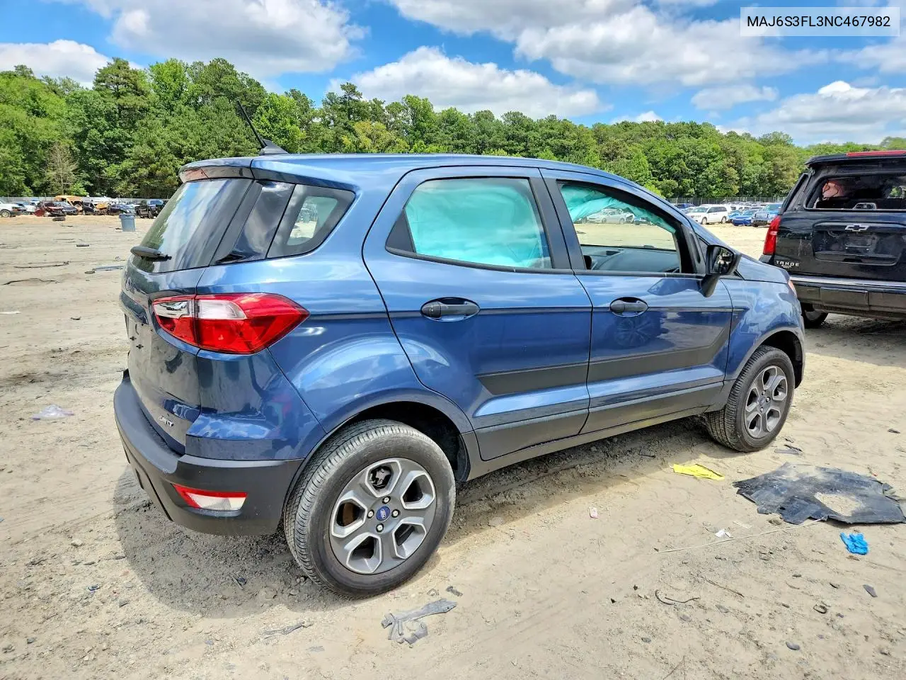 2022 Ford Ecosport S VIN: MAJ6S3FL3NC467982 Lot: 41632836