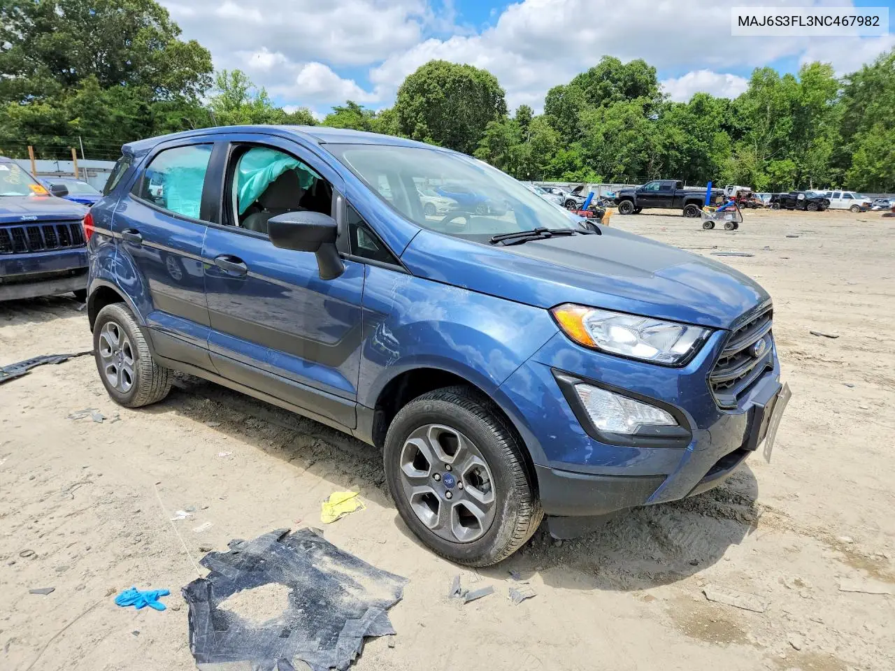 2022 Ford Ecosport S VIN: MAJ6S3FL3NC467982 Lot: 41632836