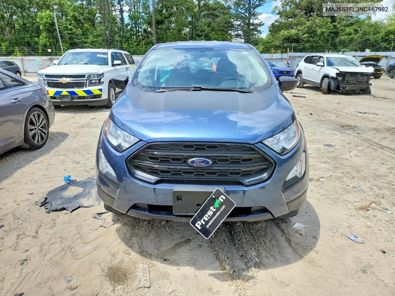 2022 Ford Ecosport S VIN: MAJ6S3FL3NC467982 Lot: 41632836
