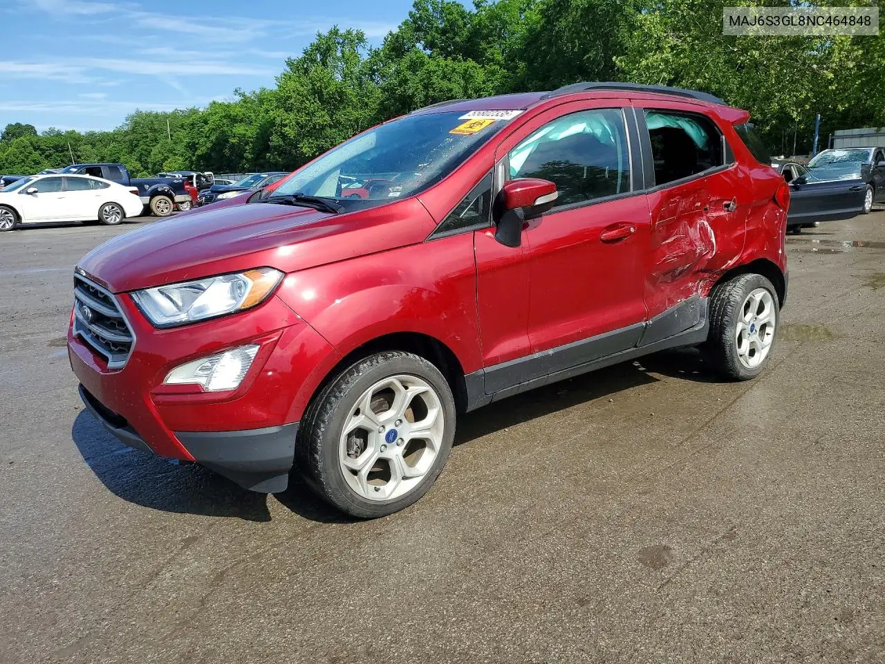 2022 Ford Ecosport VIN: MAJ6S3GL8NC464848 Lot: 55802336