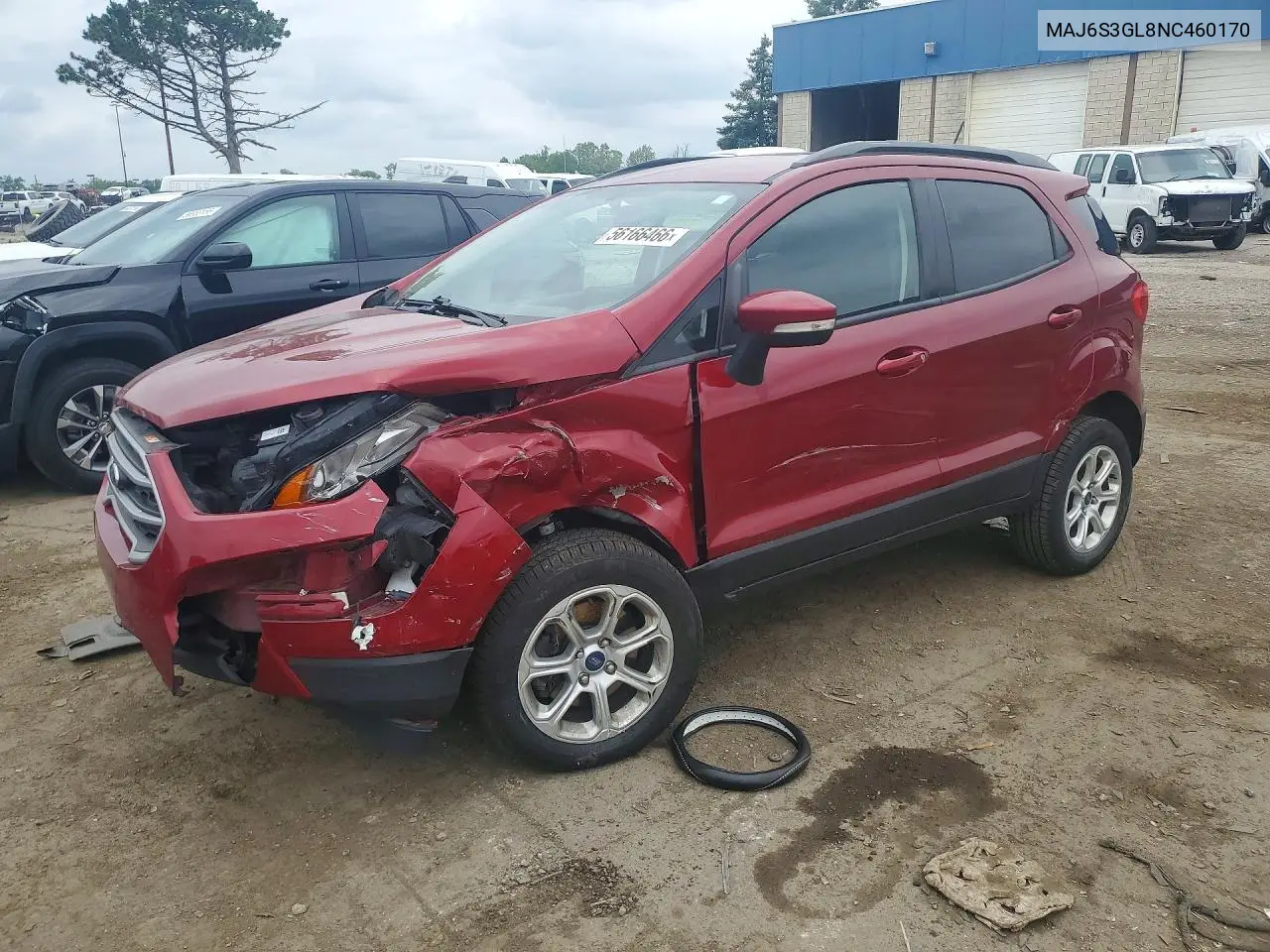 2022 Ford Ecosport Se VIN: MAJ6S3GL8NC460170 Lot: 56166466