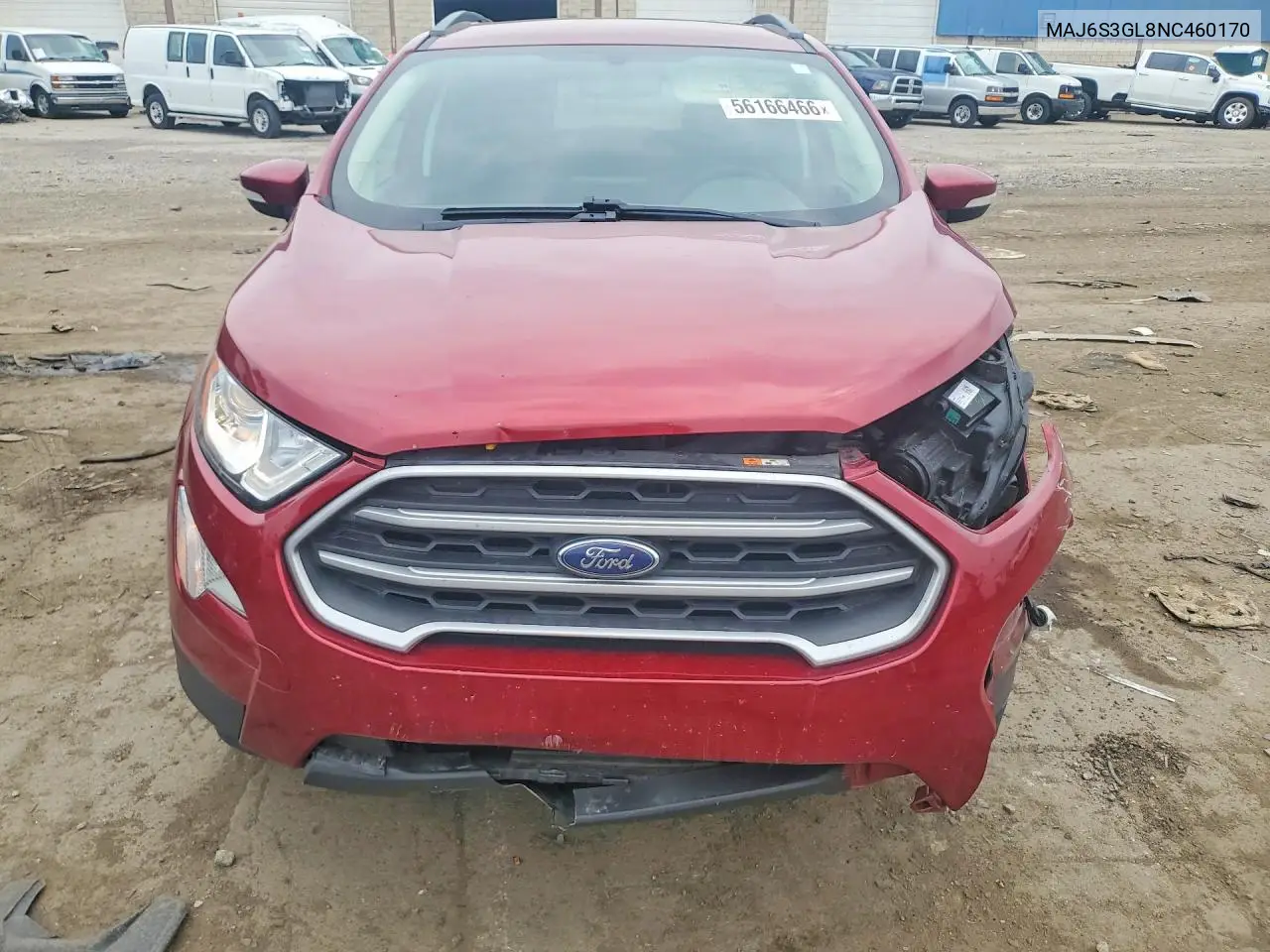 2022 Ford Ecosport Se VIN: MAJ6S3GL8NC460170 Lot: 56166466