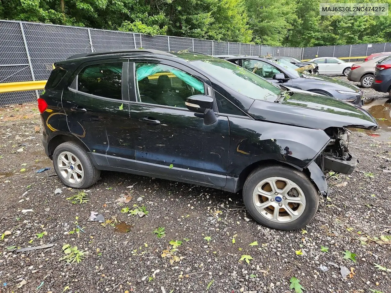 2022 Ford Ecosport Se VIN: MAJ6S3GL2NC474212 Lot: 58390066