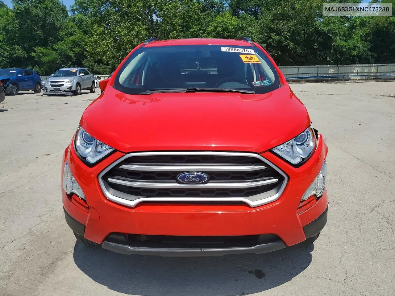 2022 Ford Ecosport Se VIN: MAJ6S3GLXNC473230 Lot: 59958576