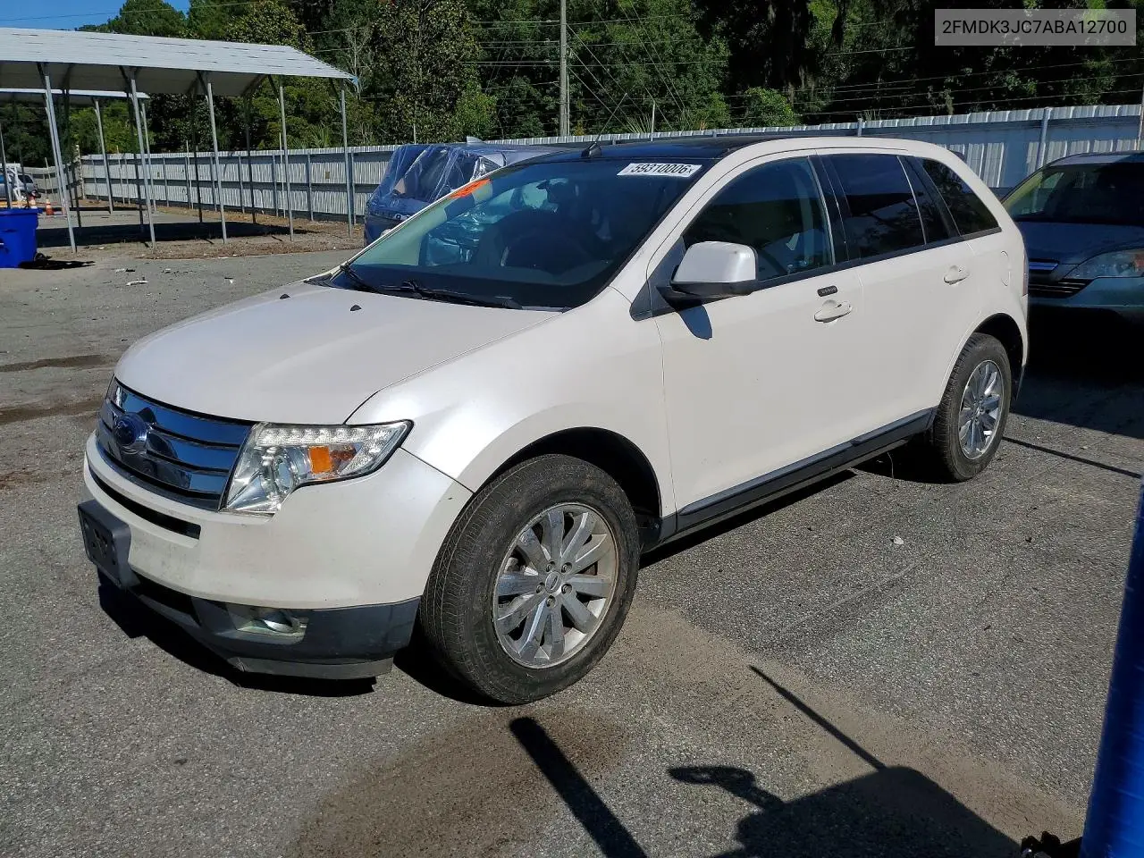 2010 Ford Edge Sel VIN: 2FMDK3JC7ABA12700 Lot: 59310006