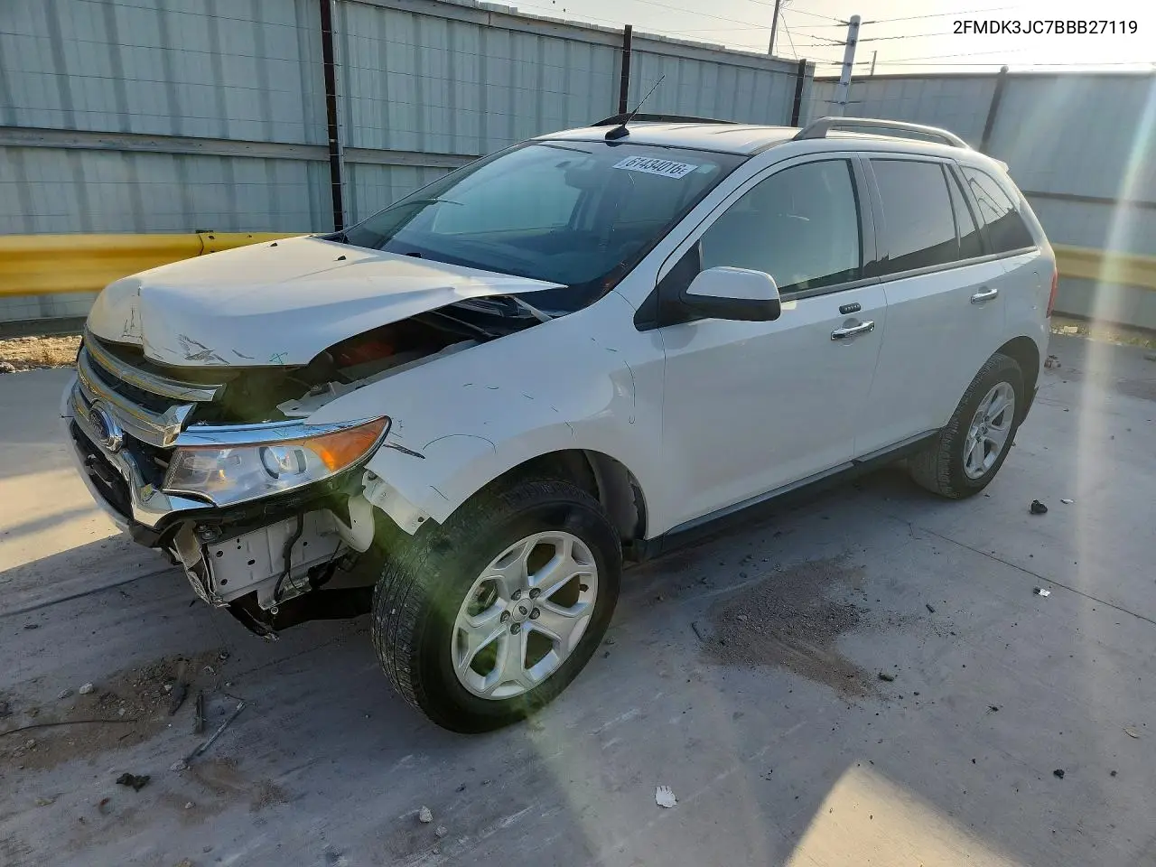 2011 Ford Edge Sel VIN: 2FMDK3JC7BBB27119 Lot: 61434016