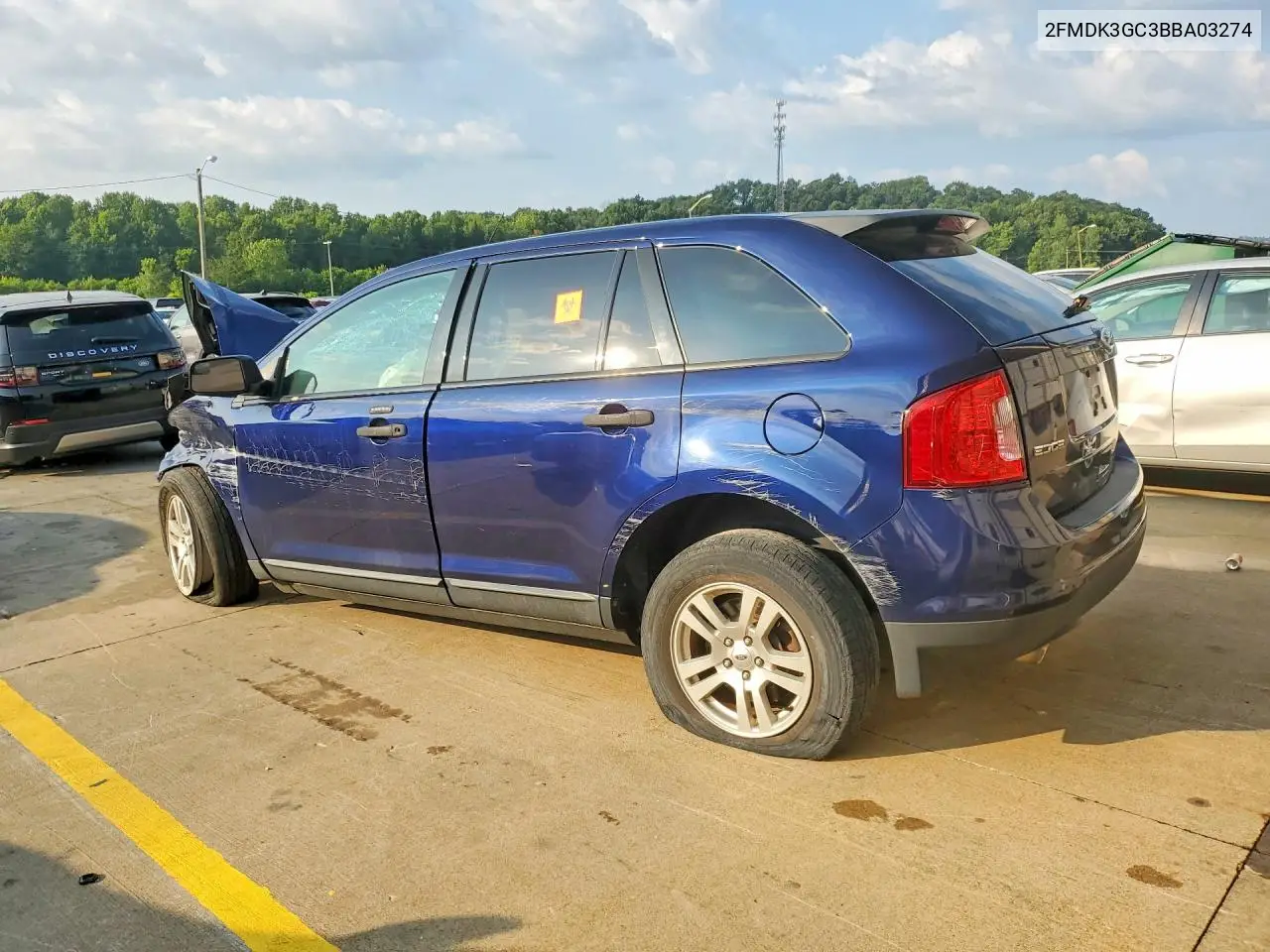 2011 Ford Edge Se VIN: 2FMDK3GC3BBA03274 Lot: 62113746