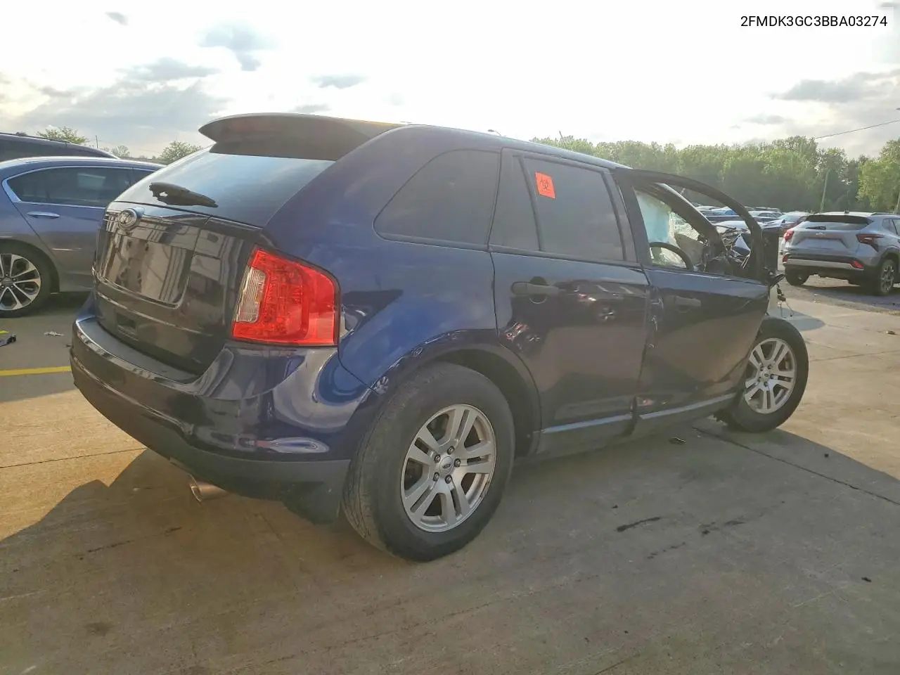 2011 Ford Edge Se VIN: 2FMDK3GC3BBA03274 Lot: 62113746