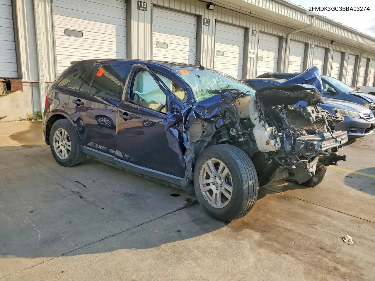 2011 Ford Edge Se VIN: 2FMDK3GC3BBA03274 Lot: 62113746