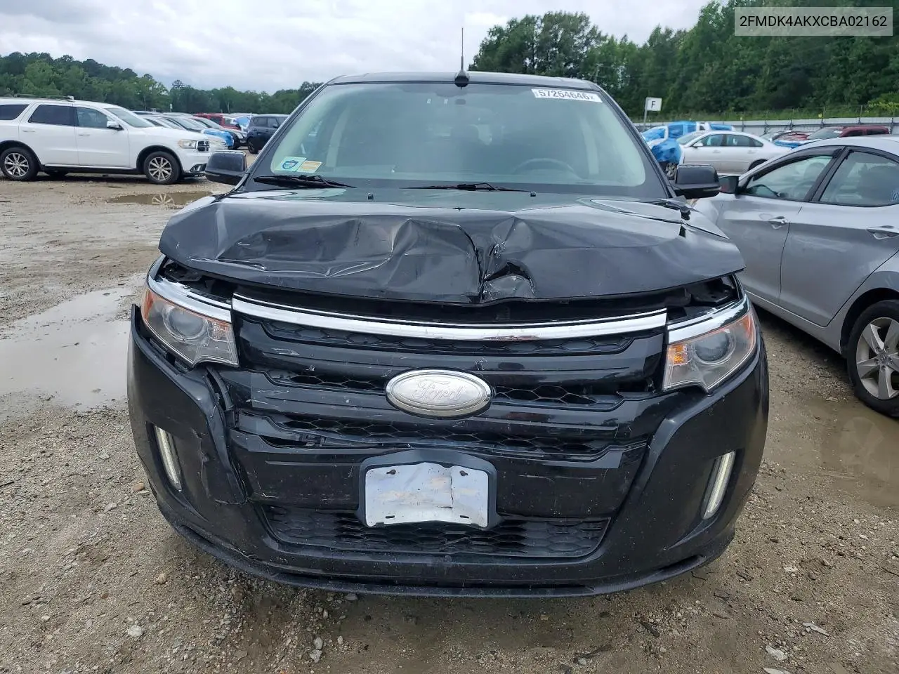 2012 Ford Edge Sport VIN: 2FMDK4AKXCBA02162 Lot: 57264646