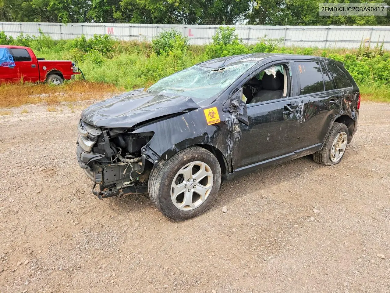 2012 Ford Edge Sel VIN: 2FMDK3JC2CBA90417 Lot: 61293656