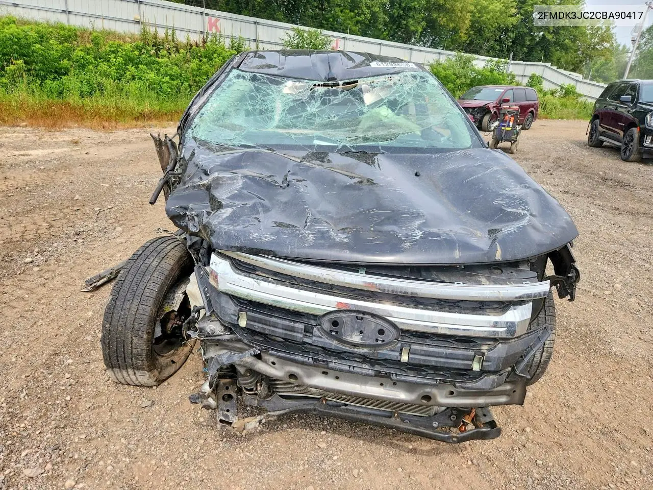 2012 Ford Edge Sel VIN: 2FMDK3JC2CBA90417 Lot: 61293656