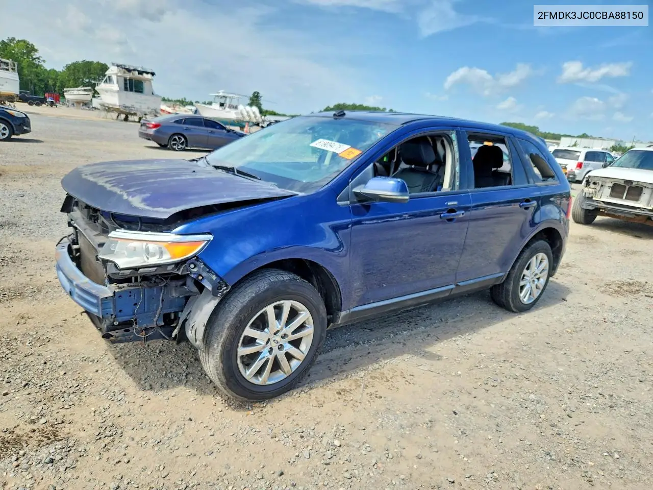 2012 Ford Edge Sel VIN: 2FMDK3JC0CBA88150 Lot: 61909476