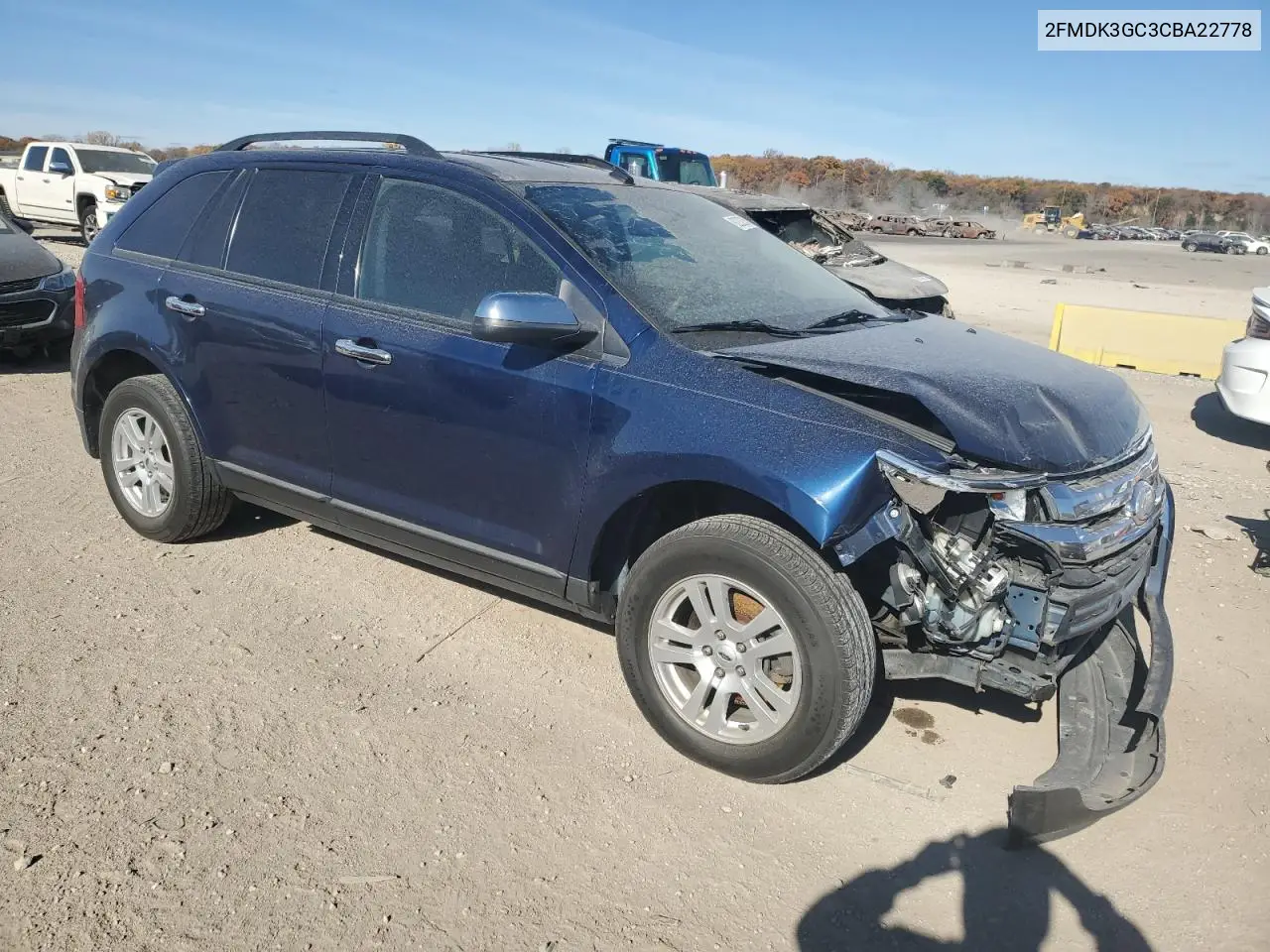 2FMDK3GC3CBA22778 2012 Ford Edge Se