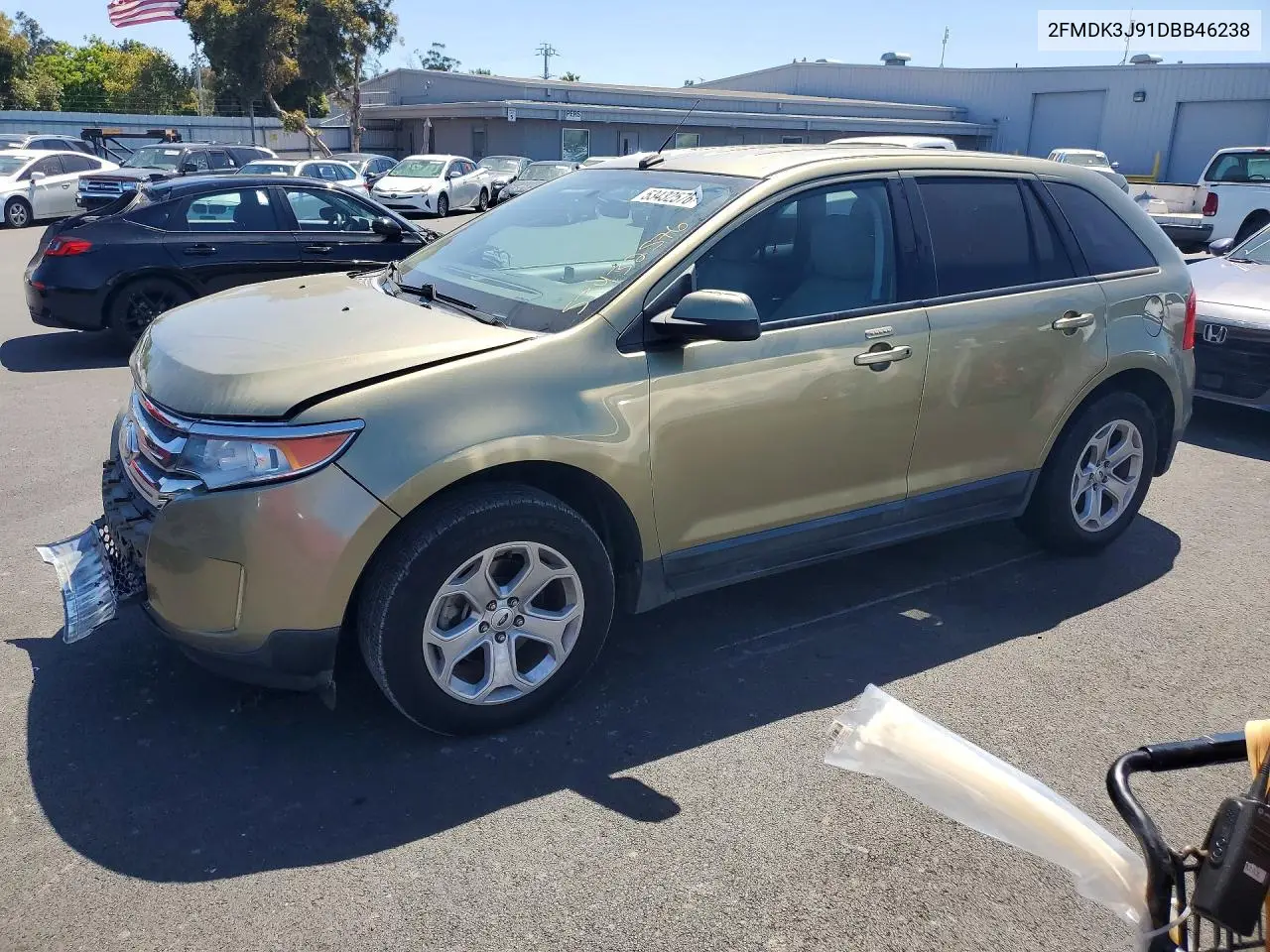 2013 Ford Edge Sel VIN: 2FMDK3J91DBB46238 Lot: 53432576