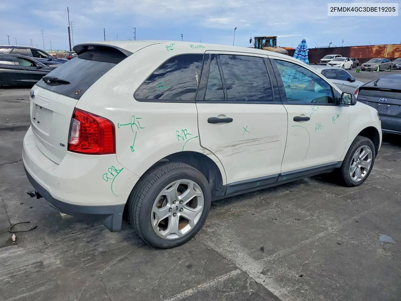 2013 Ford Edge Se VIN: 2FMDK4GC3DBE19205 Lot: 61275236