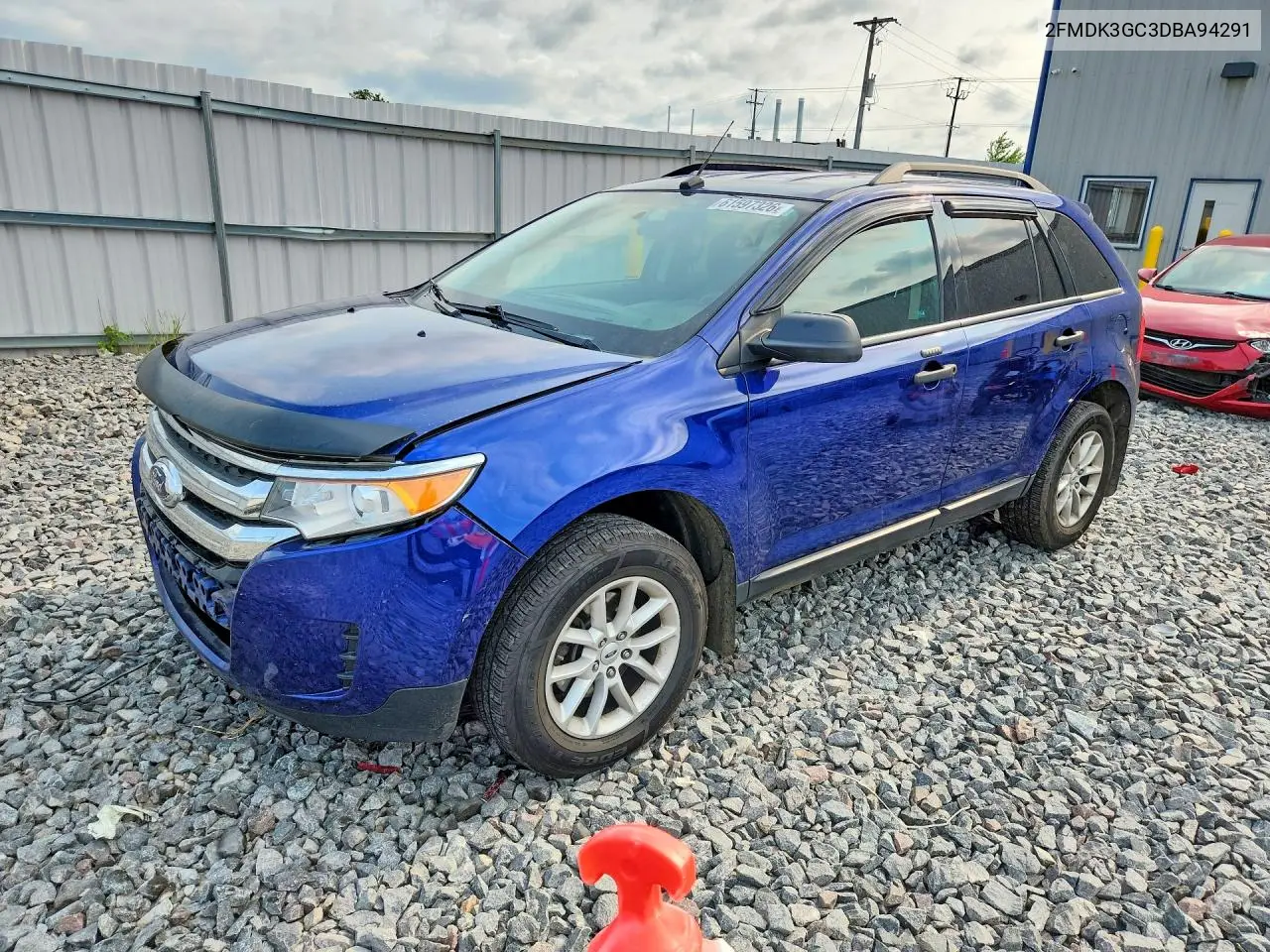 2013 Ford Edge Se VIN: 2FMDK3GC3DBA94291 Lot: 61597326