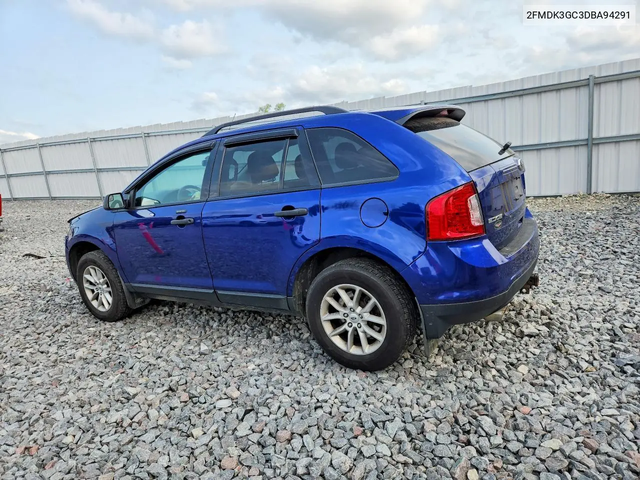 2013 Ford Edge Se VIN: 2FMDK3GC3DBA94291 Lot: 61597326
