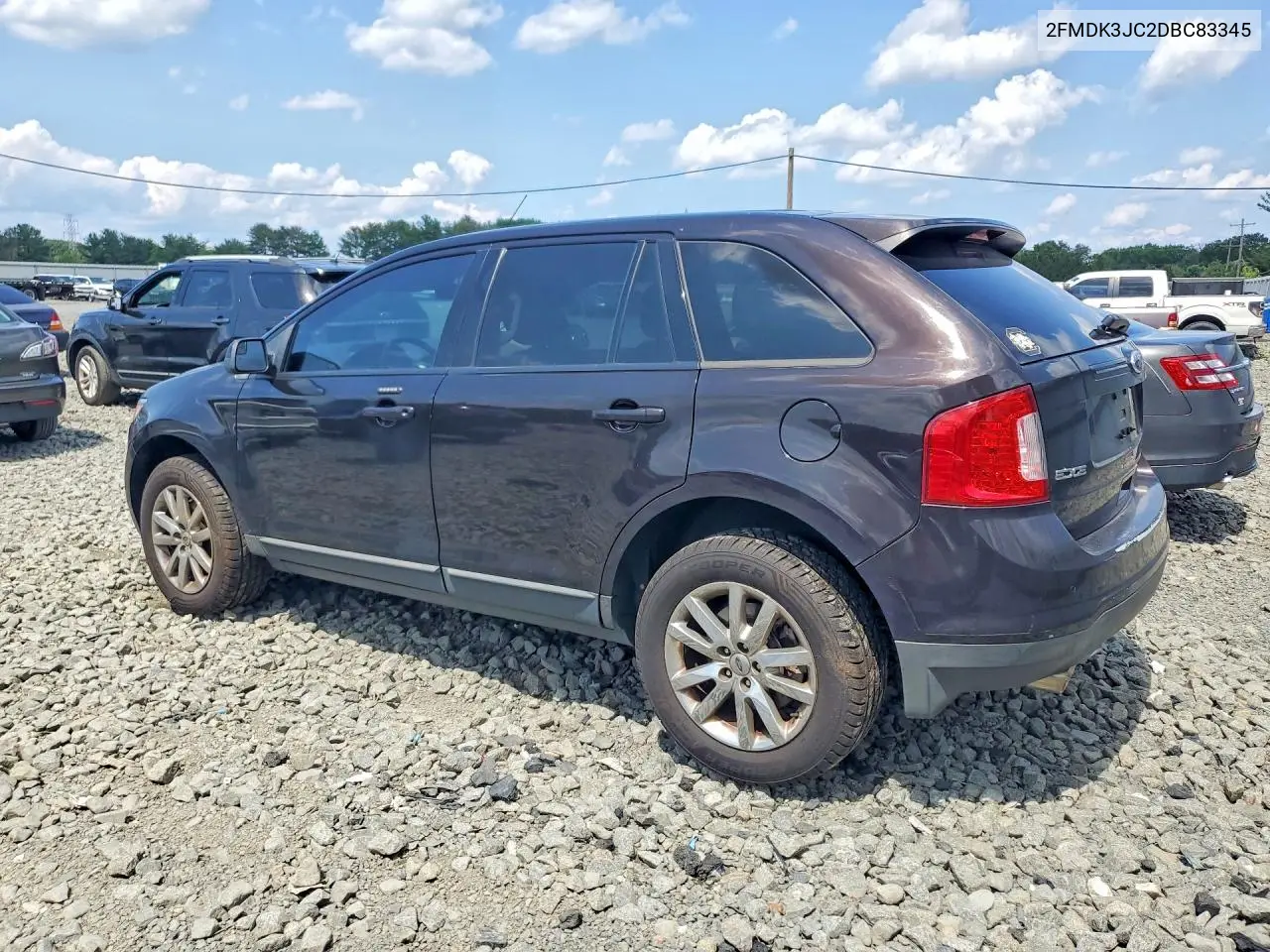 2013 Ford Edge Sel VIN: 2FMDK3JC2DBC83345 Lot: 61993706