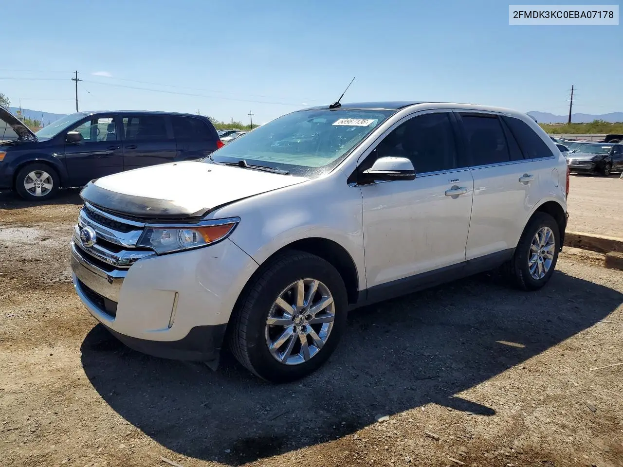 2014 Ford Edge Limited VIN: 2FMDK3KC0EBA07178 Lot: 58987136
