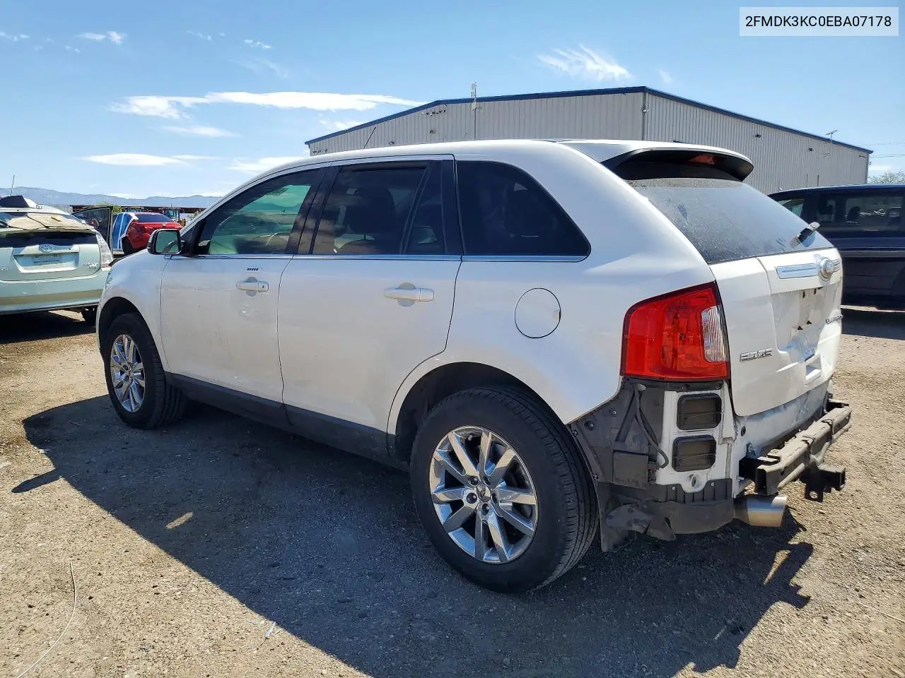 2014 Ford Edge Limited VIN: 2FMDK3KC0EBA07178 Lot: 58987136