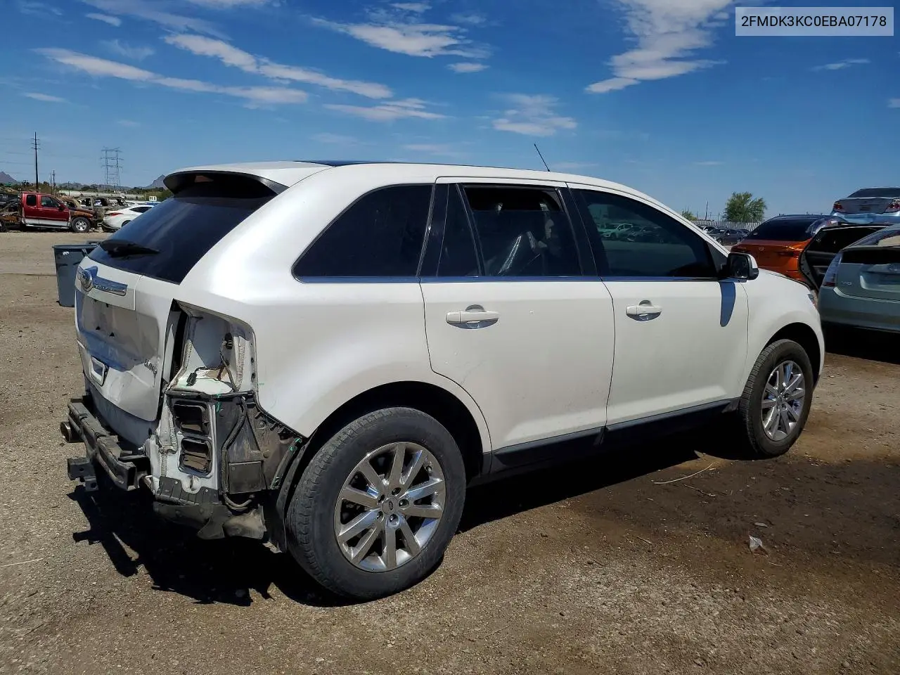 2014 Ford Edge Limited VIN: 2FMDK3KC0EBA07178 Lot: 58987136