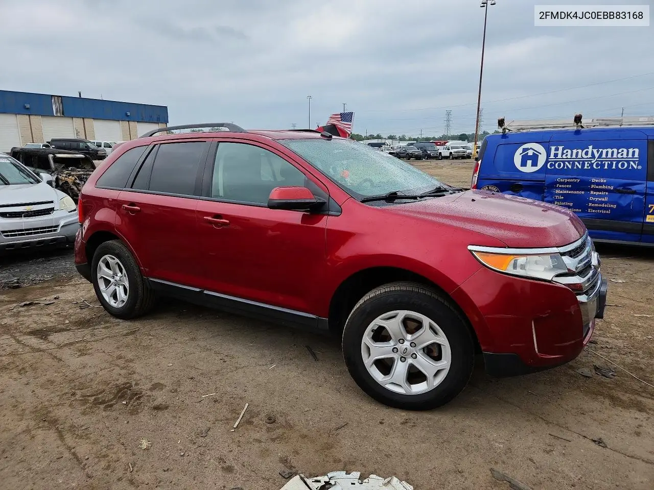 2014 Ford Edge Sel VIN: 2FMDK4JC0EBB83168 Lot: 61784516