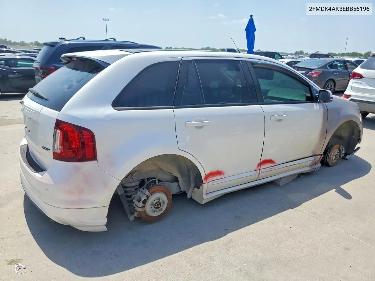 2014 Ford Edge Sport VIN: 2FMDK4AK3EBB56196 Lot: 61812466