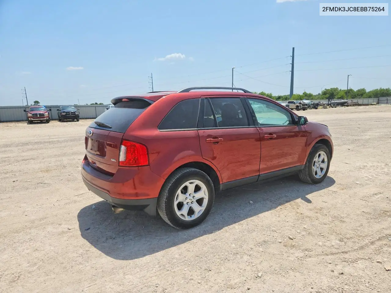 2014 Ford Edge Sel VIN: 2FMDK3JC8EBB75264 Lot: 62334686