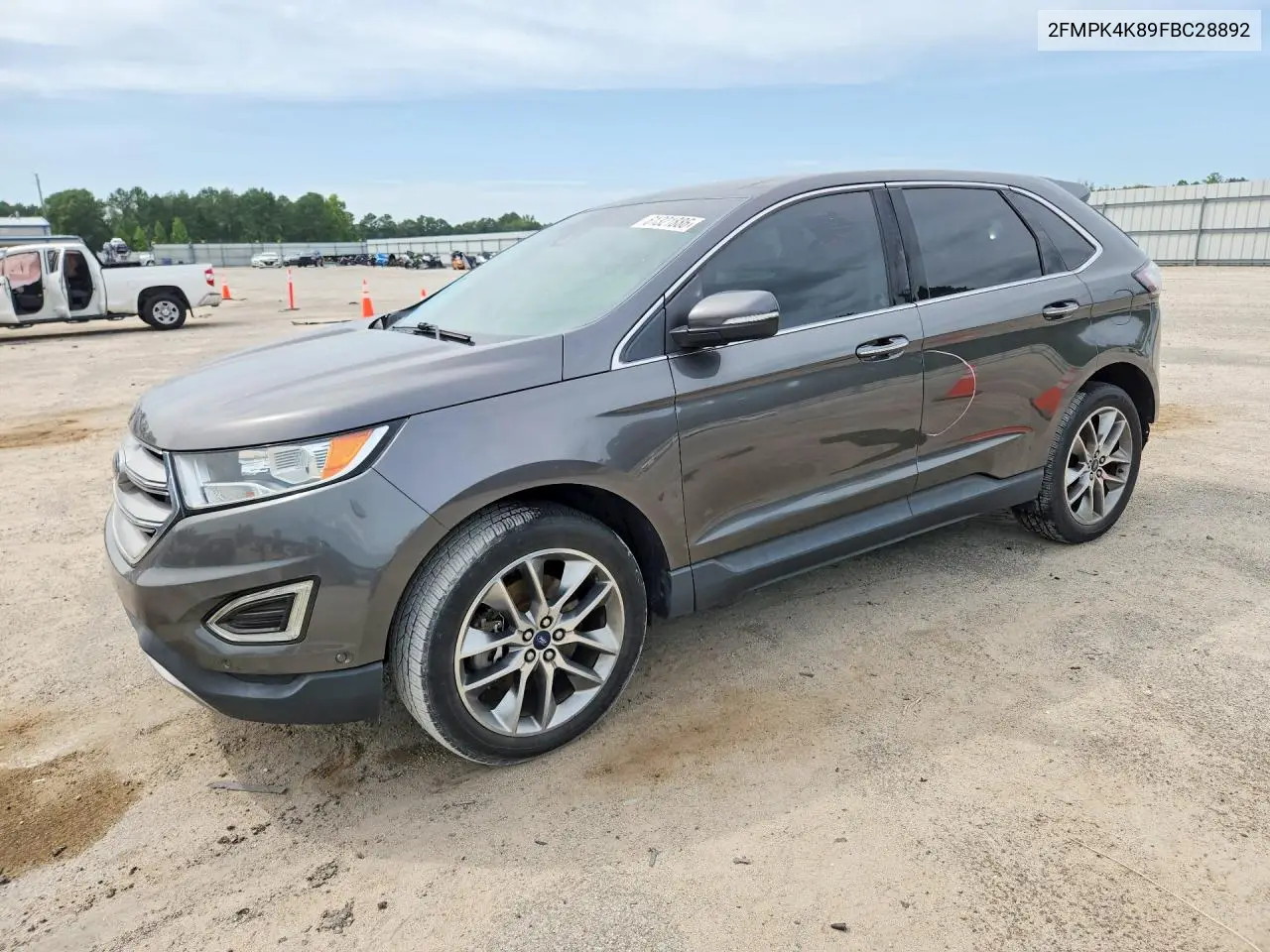2015 Ford Edge Titanium VIN: 2FMPK4K89FBC28892 Lot: 61321886