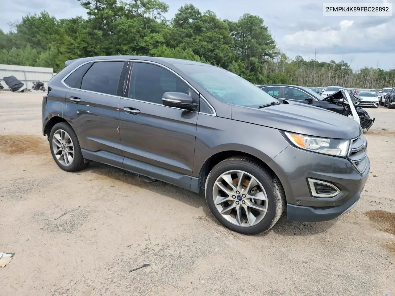 2015 Ford Edge Titanium VIN: 2FMPK4K89FBC28892 Lot: 61321886