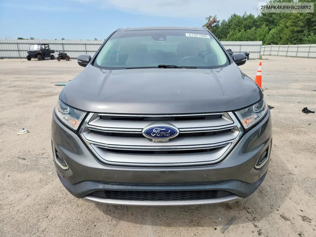 2015 Ford Edge Titanium VIN: 2FMPK4K89FBC28892 Lot: 61321886