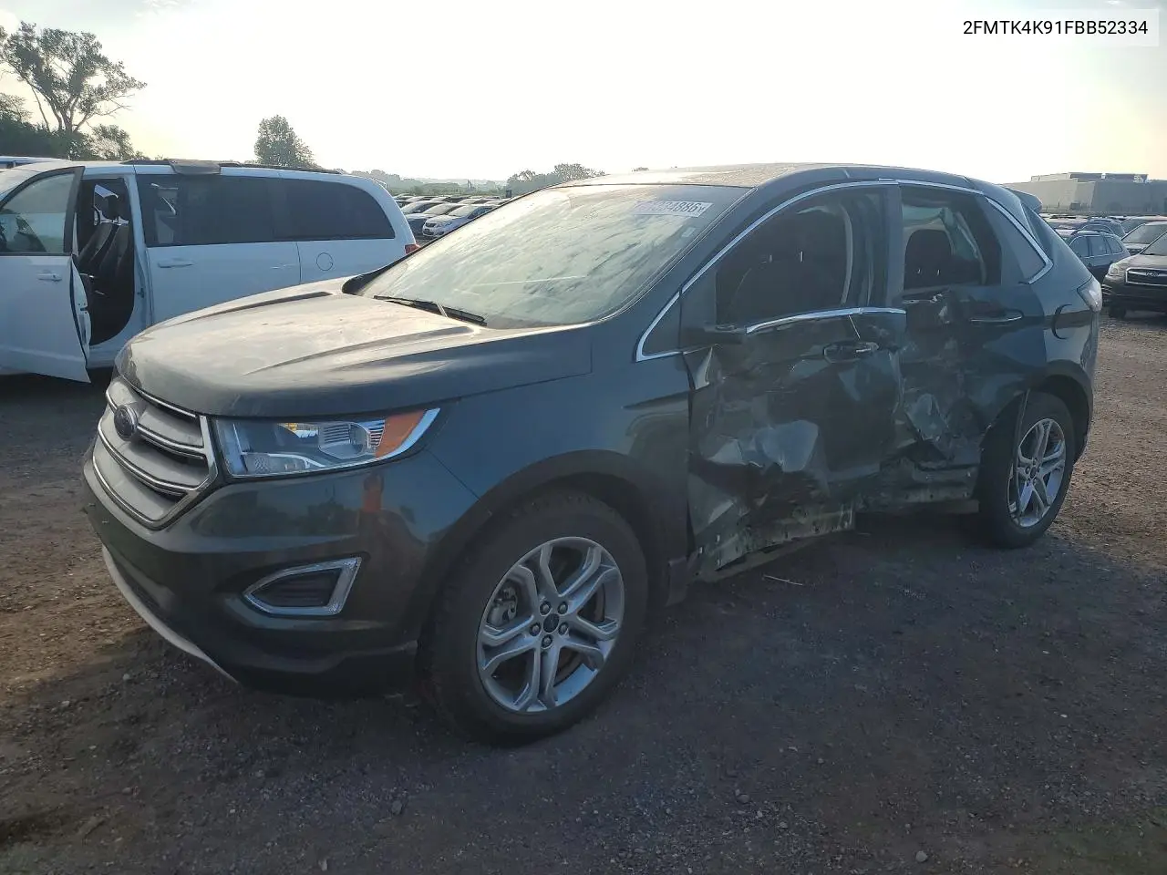 2015 Ford Edge Titanium VIN: 2FMTK4K91FBB52334 Lot: 61334886