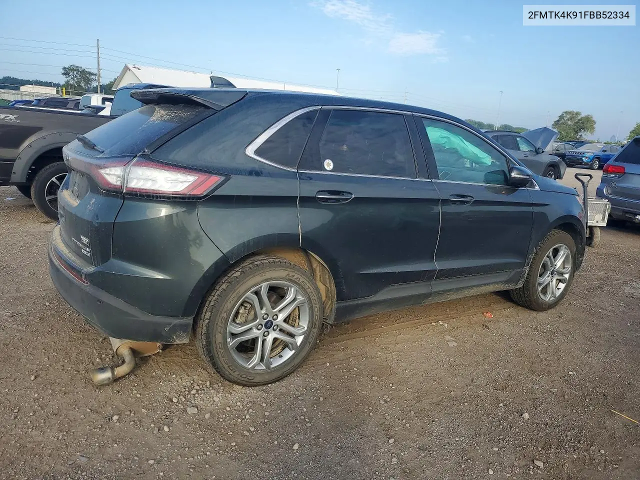 2015 Ford Edge Titanium VIN: 2FMTK4K91FBB52334 Lot: 61334886