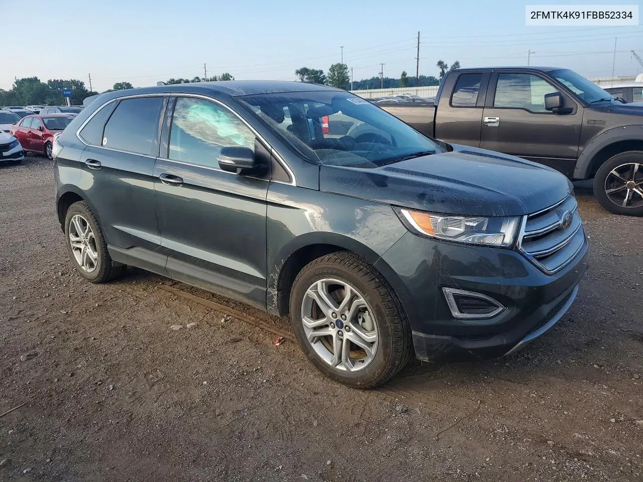 2015 Ford Edge Titanium VIN: 2FMTK4K91FBB52334 Lot: 61334886