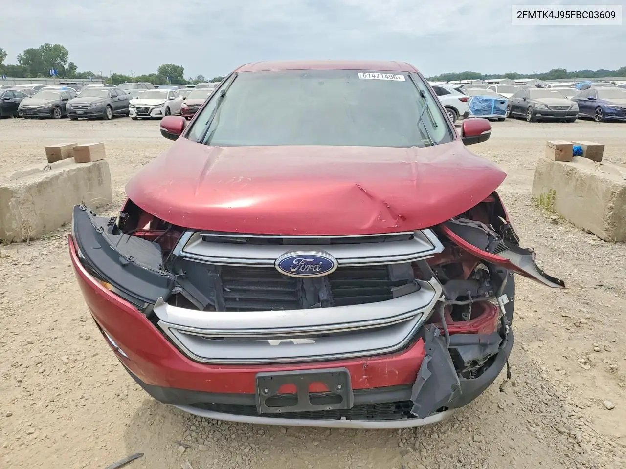 2015 Ford Edge Sel VIN: 2FMTK4J95FBC03609 Lot: 61471496