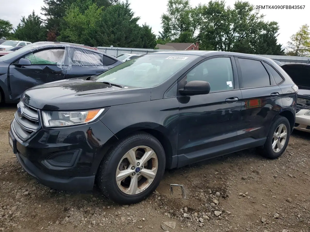 2015 Ford Edge Se VIN: 2FMTK4G90FBB43567 Lot: 61628686