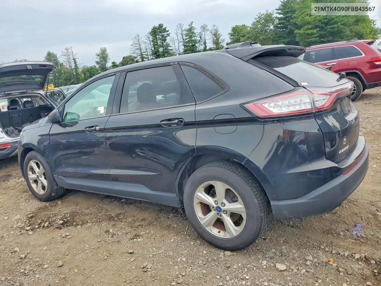2015 Ford Edge Se VIN: 2FMTK4G90FBB43567 Lot: 61628686