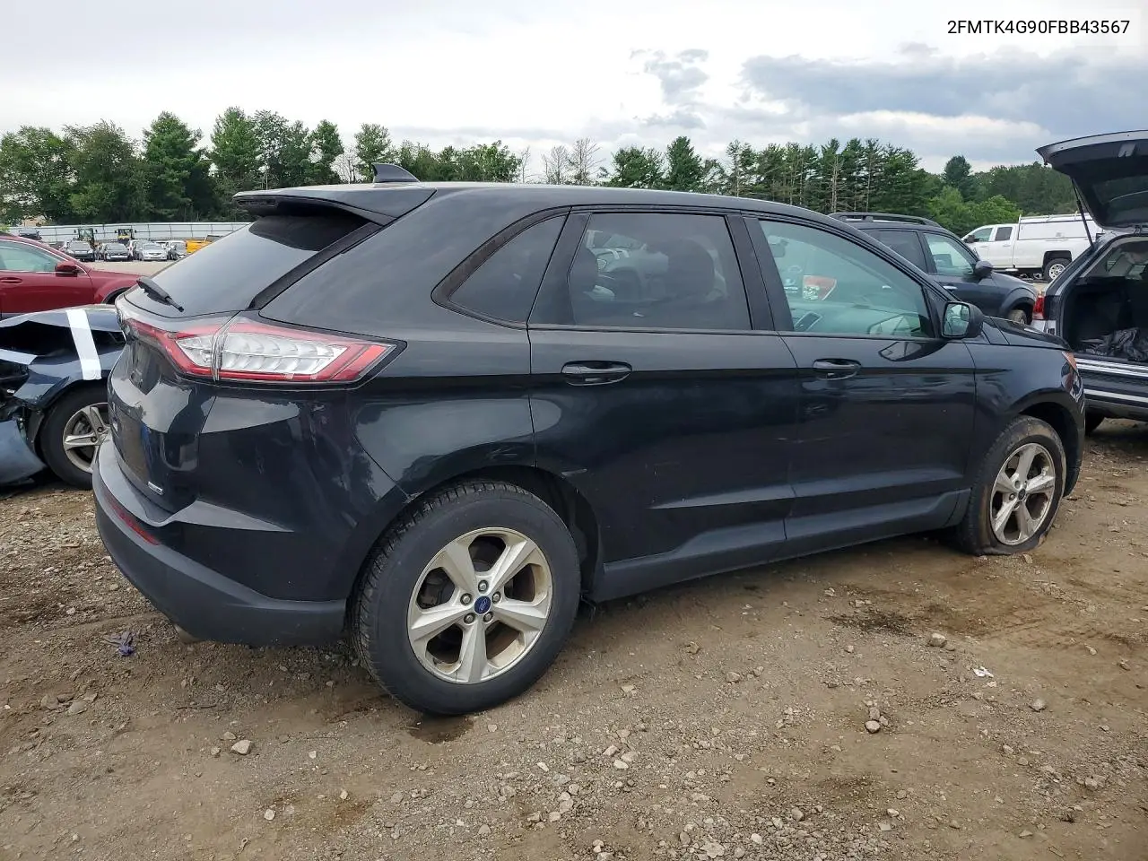 2015 Ford Edge Se VIN: 2FMTK4G90FBB43567 Lot: 61628686