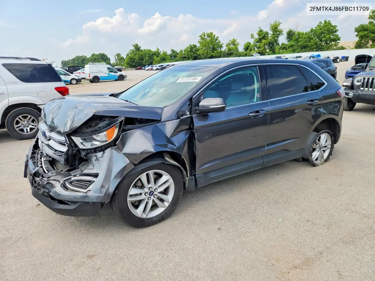 2015 Ford Edge Sel VIN: 2FMTK4J86FBC11709 Lot: 61723166