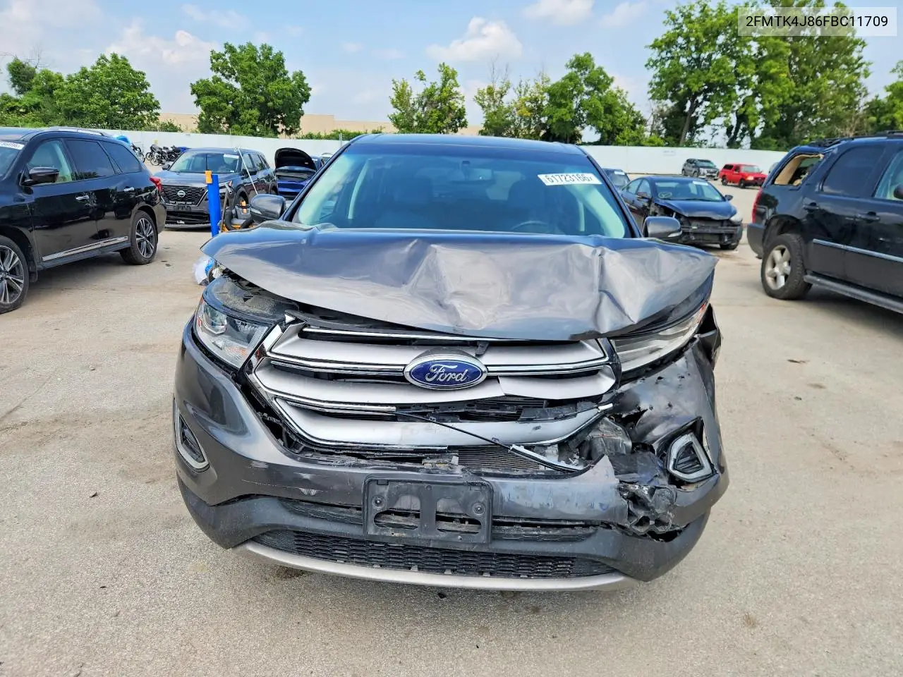 2015 Ford Edge Sel VIN: 2FMTK4J86FBC11709 Lot: 61723166