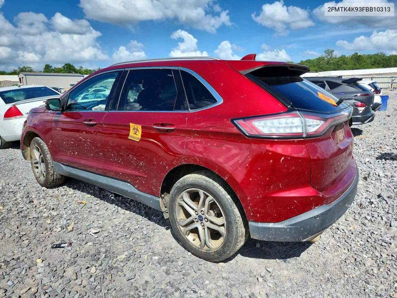 2015 Ford Edge Titanium VIN: 2FMTK4K93FBB10313 Lot: 61763216