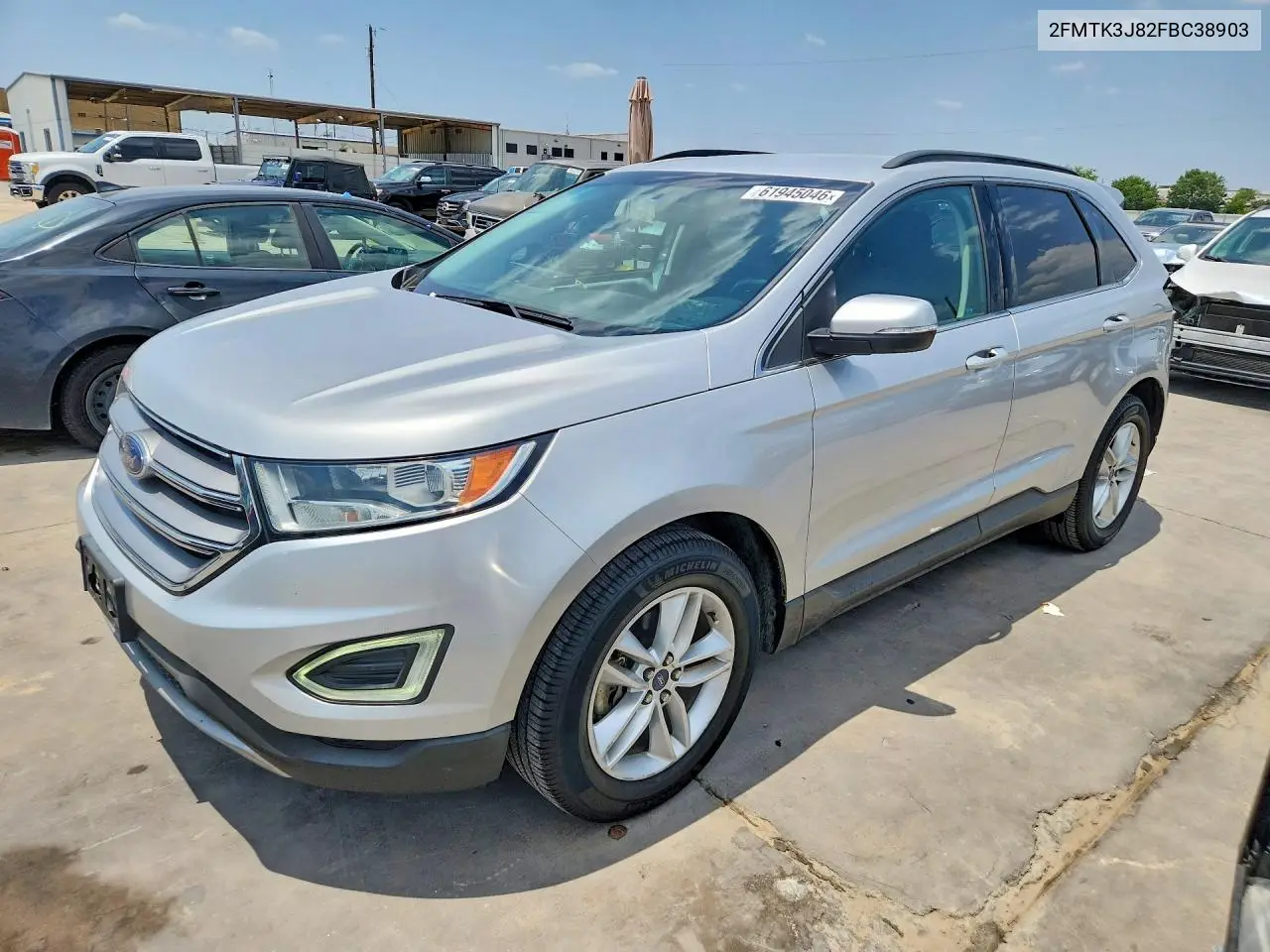 2015 Ford Edge Sel VIN: 2FMTK3J82FBC38903 Lot: 61945046