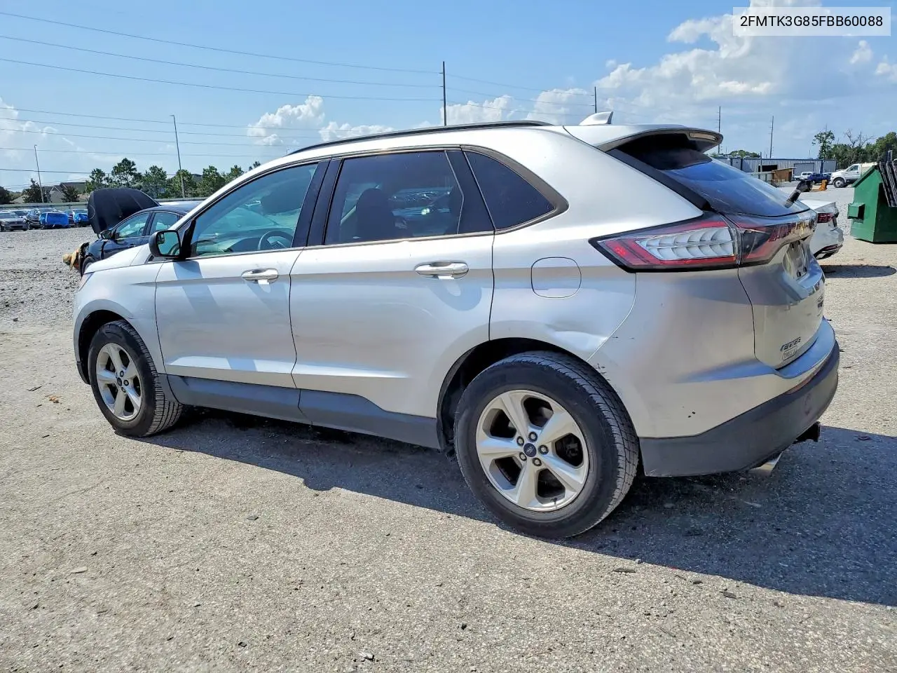2015 Ford Edge Se VIN: 2FMTK3G85FBB60088 Lot: 62017766