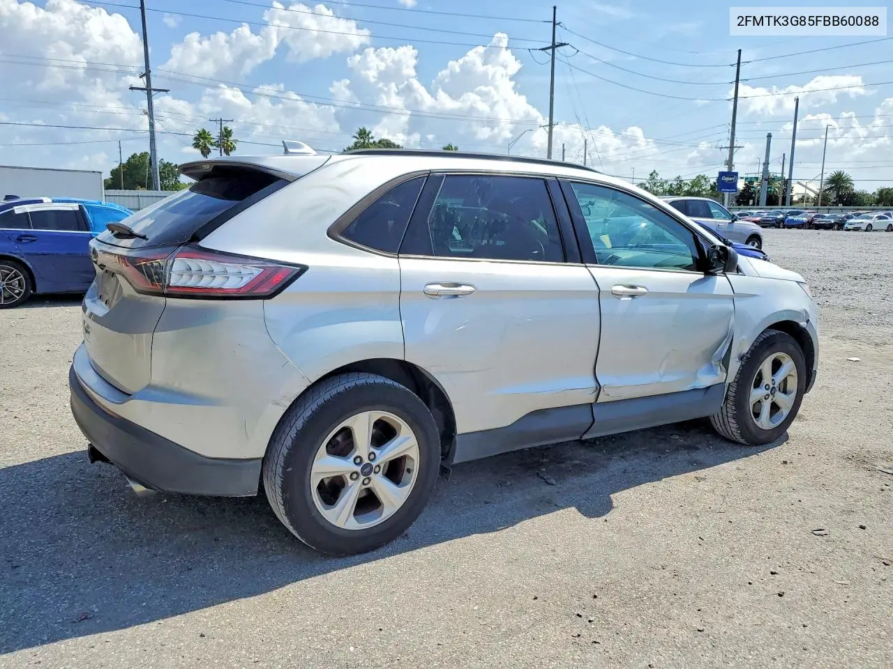 2015 Ford Edge Se VIN: 2FMTK3G85FBB60088 Lot: 62017766