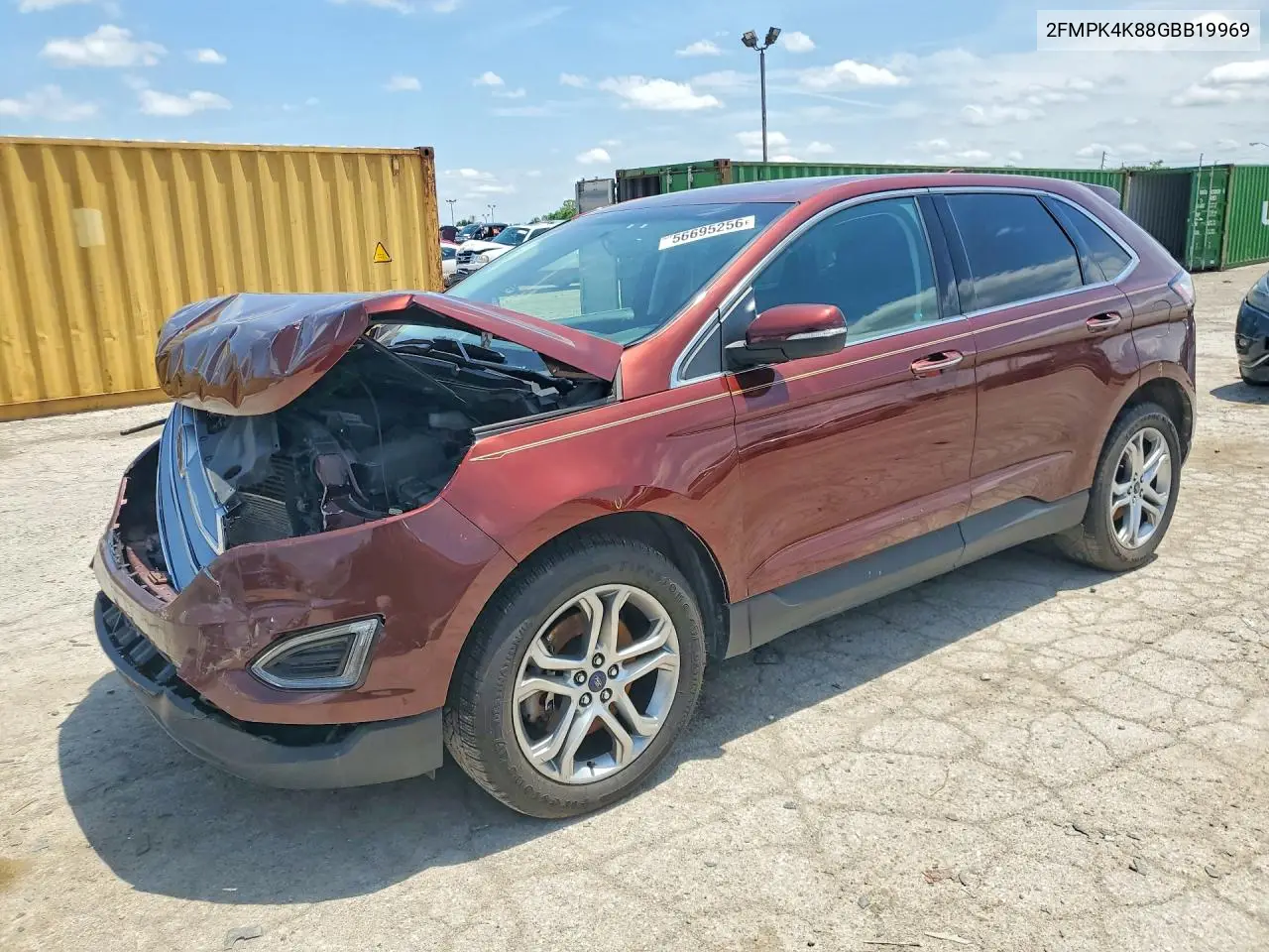 2016 Ford Edge Titanium VIN: 2FMPK4K88GBB19969 Lot: 56695256